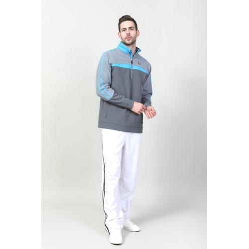 Men's Jkt in Bonded Stretch Fabric MEN'S HALF ZIP TRICOT PULL OVER Manufactory