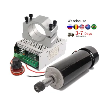 High-Power CNC Spindle Motor Kit: 500W Air Cooled Motor with 52mm Clamps and Speed Governor