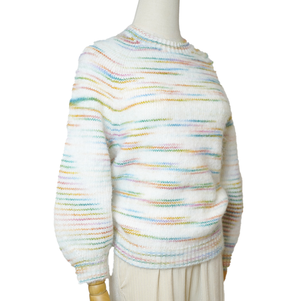Pastel Striped Knit Sweater (2)