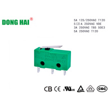 Miniatura Microinterruptor Terminal de soldadura Electrodomésticos