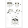 5 Piece Family Travel Cook Kit Stainless Steel