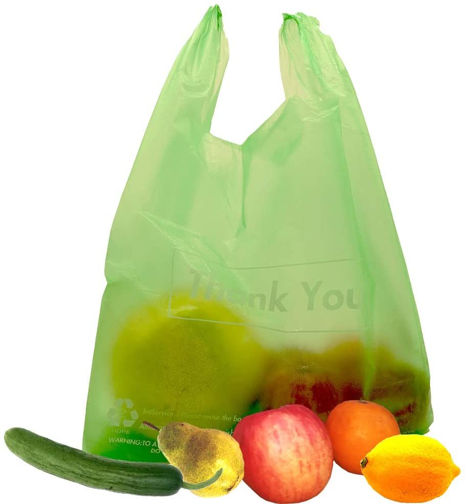 Free Sample T-Shirt Plastic Handle Carry Grocery Packing Plastic Bag