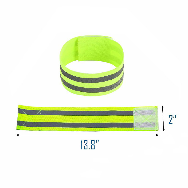 Pulsera de brazo reflectante de alta visibilidade para ciclismo