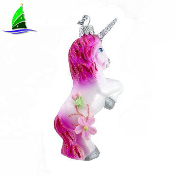 blown animal unicorn figurines glass ornaments