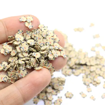 500g  DIY Accessories Panda Slices Polymer Clay Cute Cartoon Bear Animal Sprinkles for Toys Nail Arts Decoration DIY Crafts