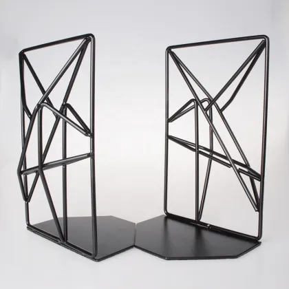 geometry table top bookcase decoration ironwork bookshelf