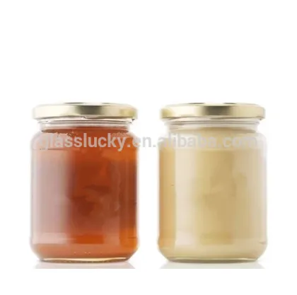 high quality clear nutella glass jar with lid