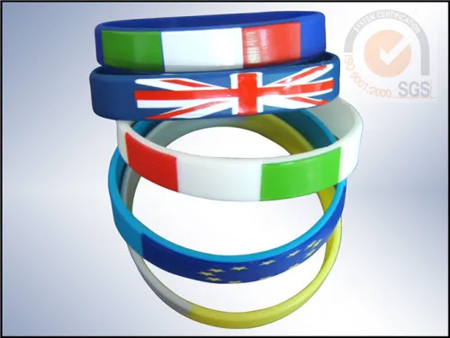 Sport Colorful Silicone Wristband In Colorful Printed 