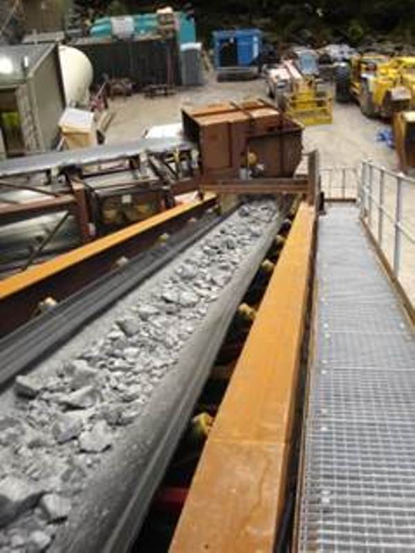 Belt Conveyor for Rock Material