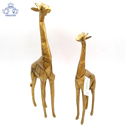 Set of 2 giraffe Resin sculpture home decoration