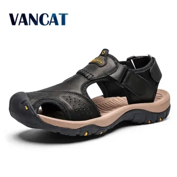 2019 New Male Shoes Genuine Leather Men Sandals Summer Men Shoes Beach Sandals Man Fashion Outdoor Casual Sneakers Size 38-46