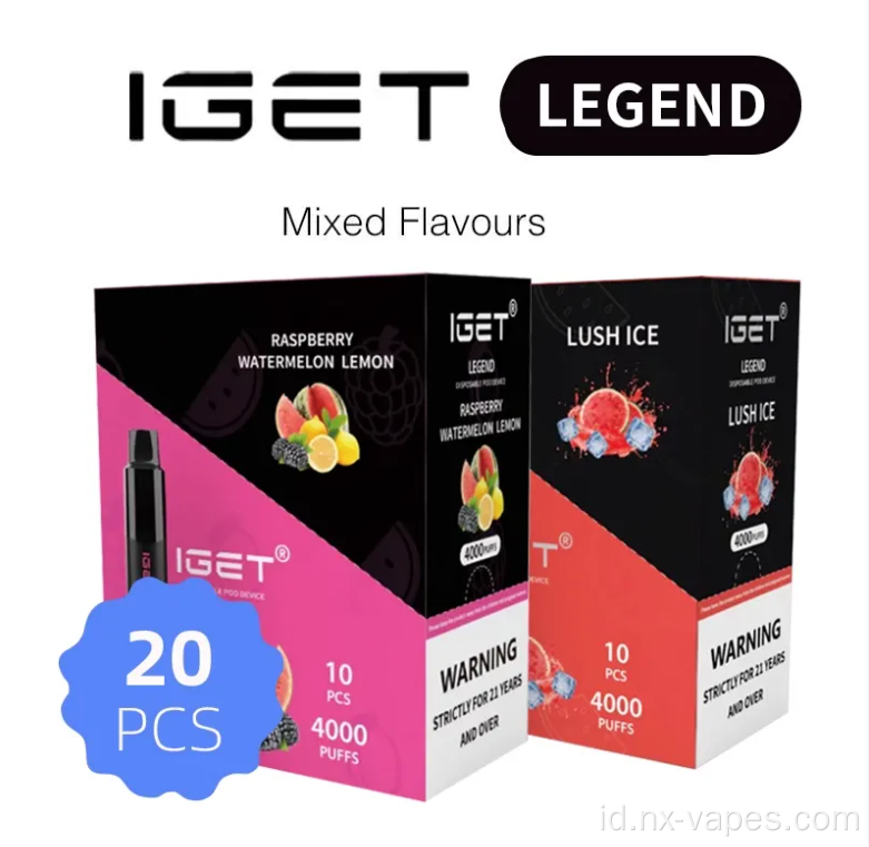 IGET Legend King Disposable Vape Device Lush Ice