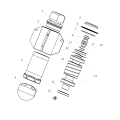 100 - 350 bar nozzle rotary tekanan ultra -tinggi