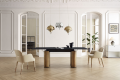 Noordse minimalistische licht luxe Italiaans dineren eenvoudige moderne gespiegelde eettafel onderhandelingstafel bureau