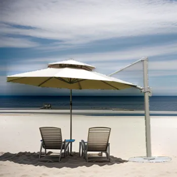 Stylish Modern Waterproof Garden Umbrella for Patio - Stainless Steel & Aluminum