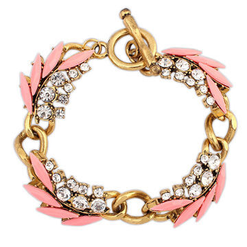 Elastic bracelet, big resin flower and four color available