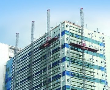 2 X 3 Kw Power Aerial Single Lifting Mast Climbing Work Platform For Building Decoration