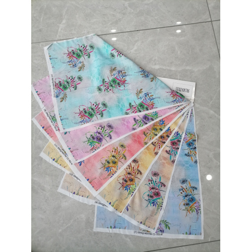 3D digital print viscose rayon poplin fabric for dress