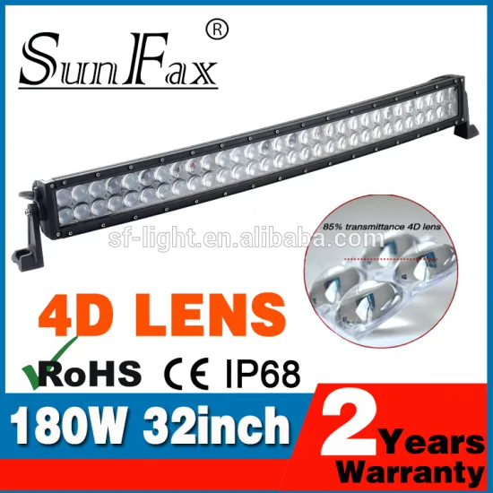 Curved led bar, heavy duty curved double row 4D led bar 32'' 180w led light bar