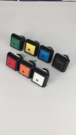 12mm Square Plastic Switch With LED Lamp