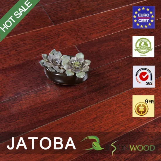 Multi-layered Engineered Jatoba/Brazilian Cherry hardwood flooring flat surface