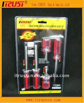 5pcs Transpare Handle Screwdriver set