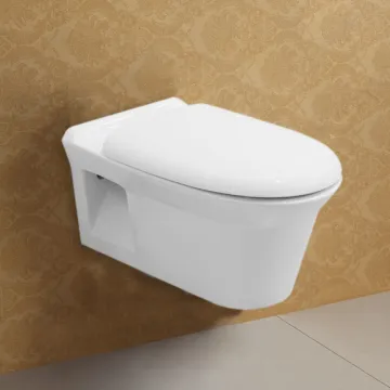 European Style Wall Mounted Ceramic Toilet with Soft Closing Cover