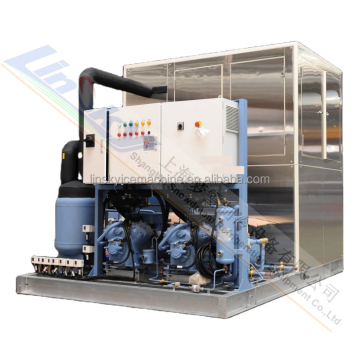 Linsky Industrial 12 tan/24 jam mesin ais plat automatik untuk ikan