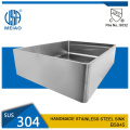 SUS304 Handmade Rectangular Silver-white Bathroom Sink