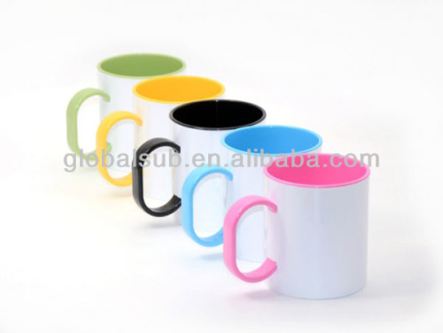 11oz Sublimation Polymer color mug,Coffe Mug,Sublimation Plastic Mug