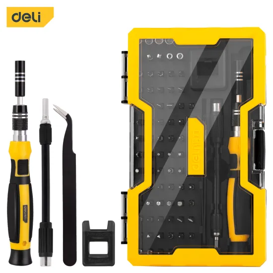 Deli DL1085D Tools Easy Storage Bi-material Engineering Handle Screwdriver Set