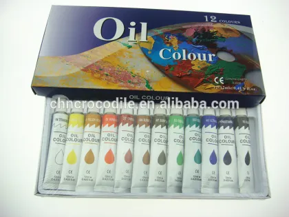 12*12ml art materials oil paints, good quality artist oil colors oil paint