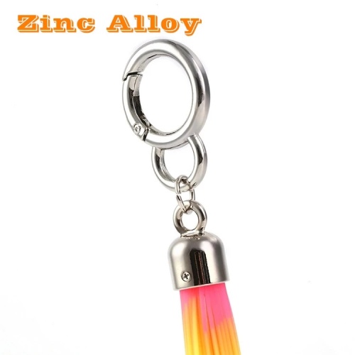 Προσαρμοσμένη BPA Δωρεάν Mix Color Silicone Tassel Keychain