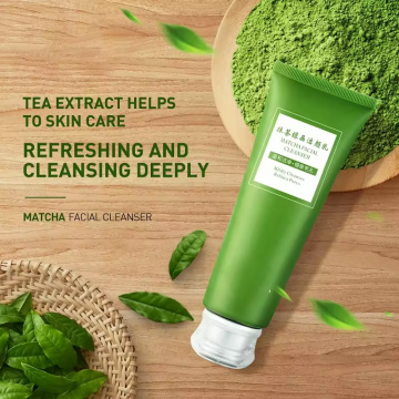 Organic OEM Green Tea Face Cleanser Gel: Deep Cleansing, Acne Purifying, Moisturizing, and Oil Balance Facial Wash for Beauty