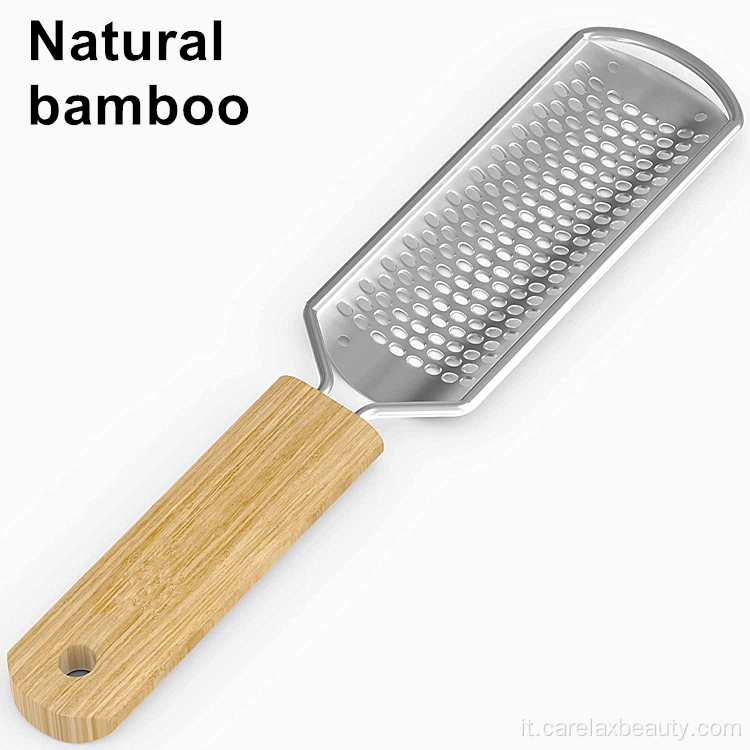 Bamboo e acciaio inossidabile per pelle morta