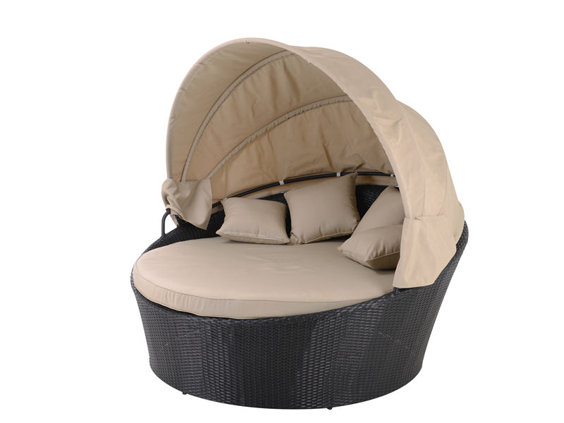 rattan round out door sofa bed S2201