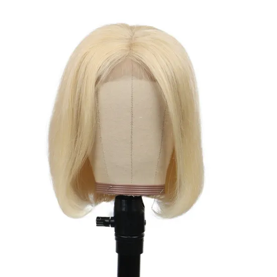 100% Human Hair 613 Bob Wigs Lace Front Black Double Dutch Braided Wigs With Baby Hair For Women Kids