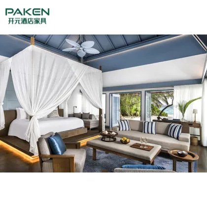 5 Star Raffles Maldives Meradhoo Hotel Bedroom Furniture Set