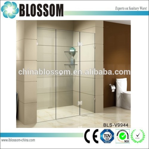 10mm hinge glass frameless plastic folding shower screen bath room doors