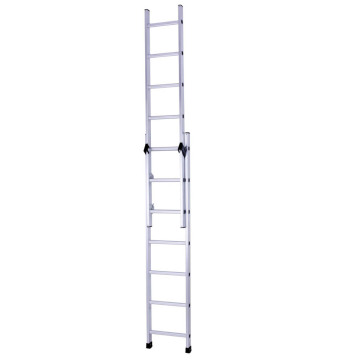 Two section extension aluminum ladder