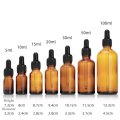 50ml 100ml Amber Glass Essential Oil Dropper Bottle