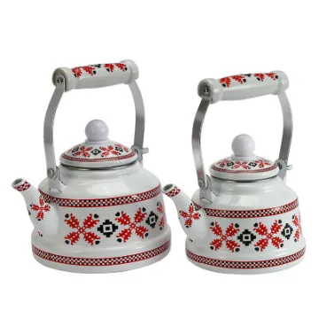 Ceramic Handle Idyllic Water Kettle Portable Enamel Teapot Tea Pot Cookware