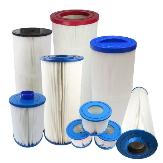 Paper Pleated Spa Polyester Swimming Pool Filter Cartridge