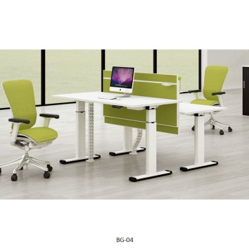 High-Tech Modern Wooden Commercial Office Cubicle Furniture Rectangular Standing Manager Height-Adjustable Executive Table Desk