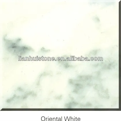 Chinese polished Oriental White marble