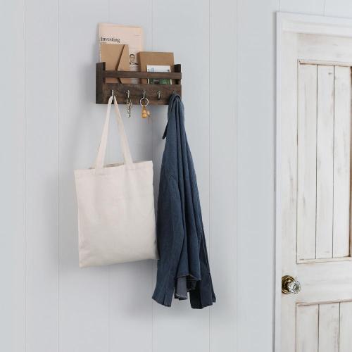 Wooden Key Rack Hanger with 5 Hooks