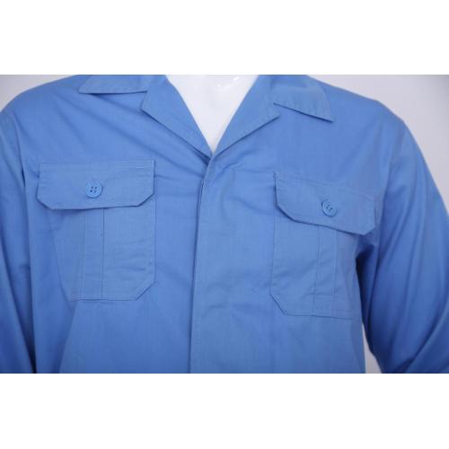 Abito uniforme del lavoratore blu manica corta