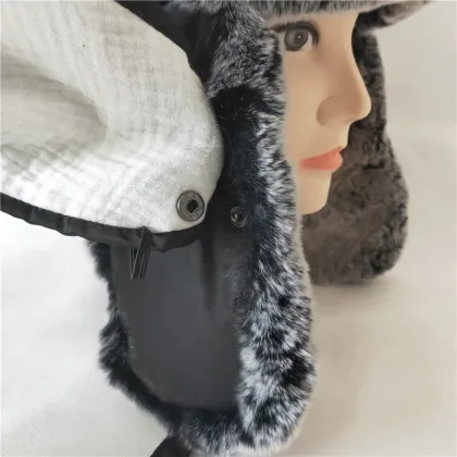 Winter Hat with Ear Flaps Trooper Trapper Hat Detachable Face Mask