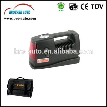 High quality DC12V/24V SINGLE CYLINDER plastic multifunction LED light car air compressor