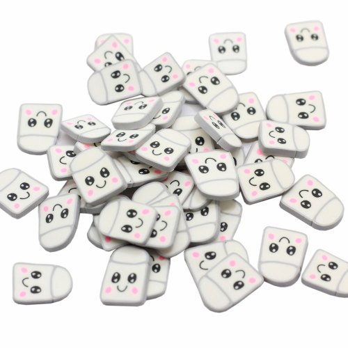 Cartoon Smiling Face Polymer Clay Slice Nail Decor DIY Scrapbook Making Slime Filler Accessorio artigianale fatto a mano